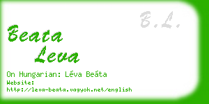 beata leva business card